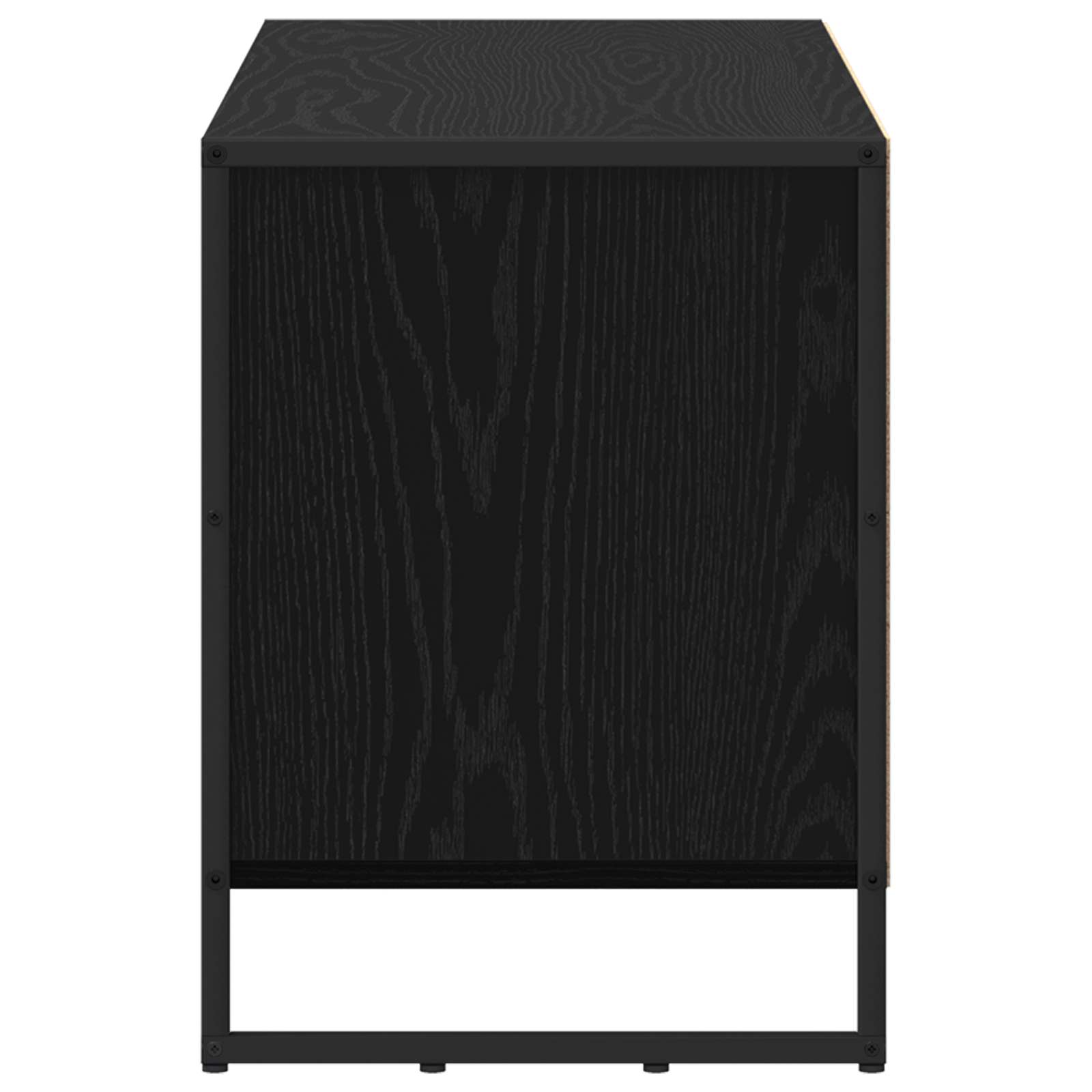 vidaXL TV-kast met lade Zwart Eiken 100 x 36 x 49,5 cm Bewerkt hout