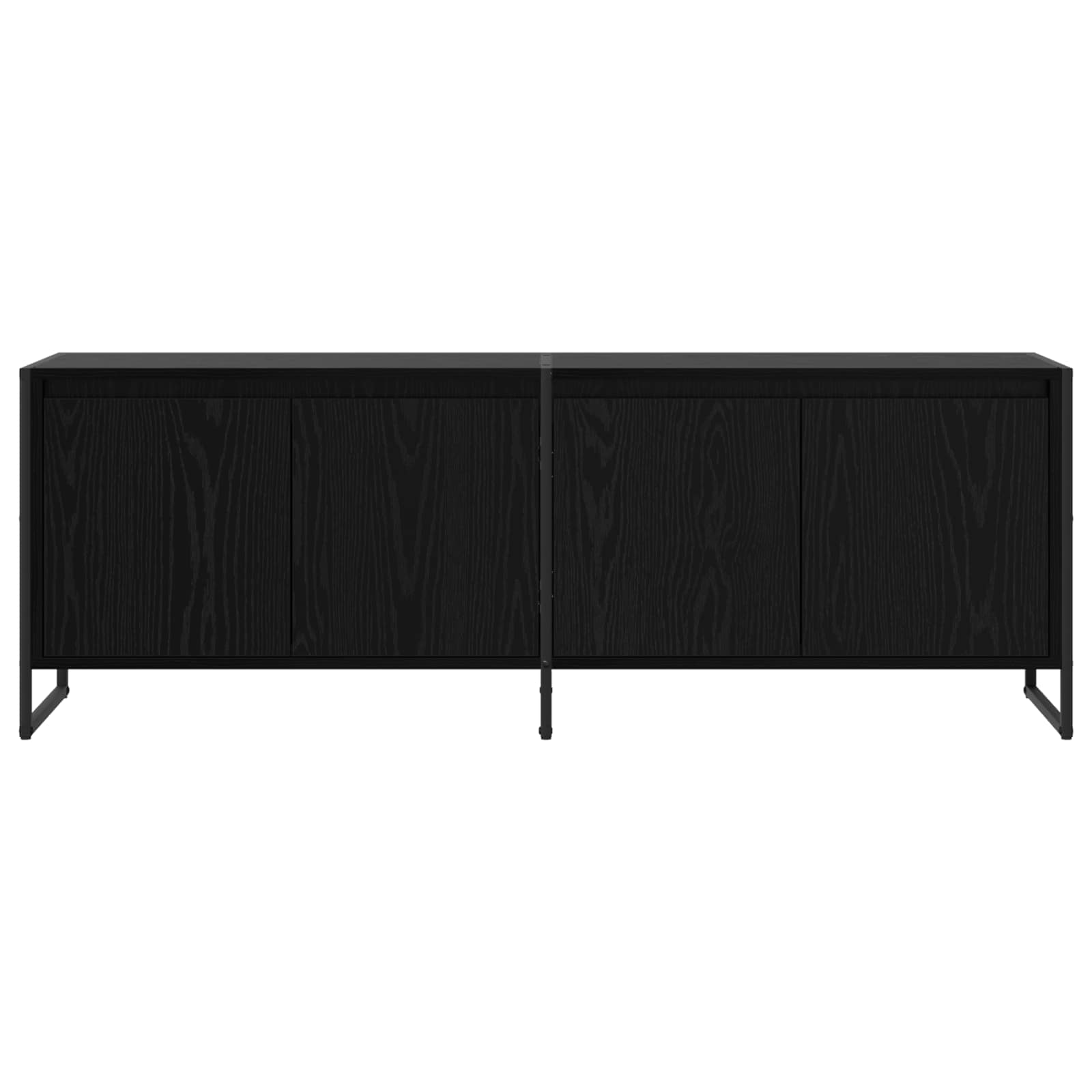 vidaXL TV-kast Zwart Eiken 140 x 36 x 49.5 cm Bewerkt hout