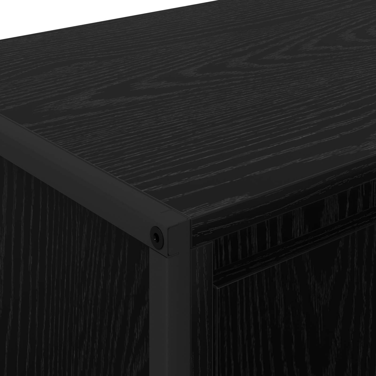 vidaXL TV-kast Zwart Eiken 140 x 36 x 49.5 cm Bewerkt hout