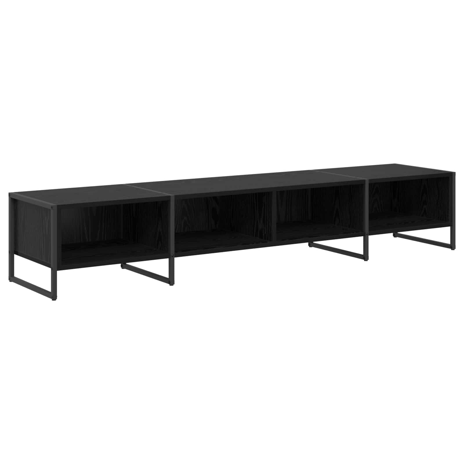 vidaXL TV-kast Zwart Eiken 170,5 x 36 x 30,5 cm Bewerkt hout