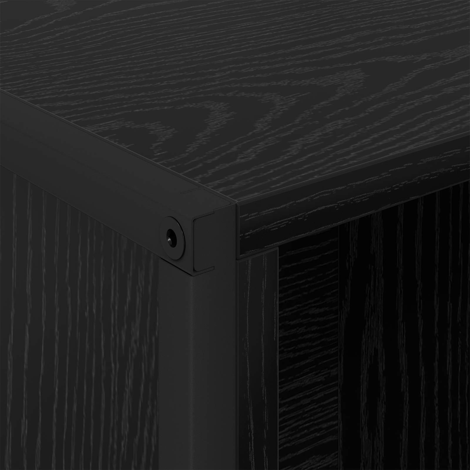 vidaXL Boekenkast Zwart Eiken 99,5 x 30 x 108,5 cm Bewerkt hout