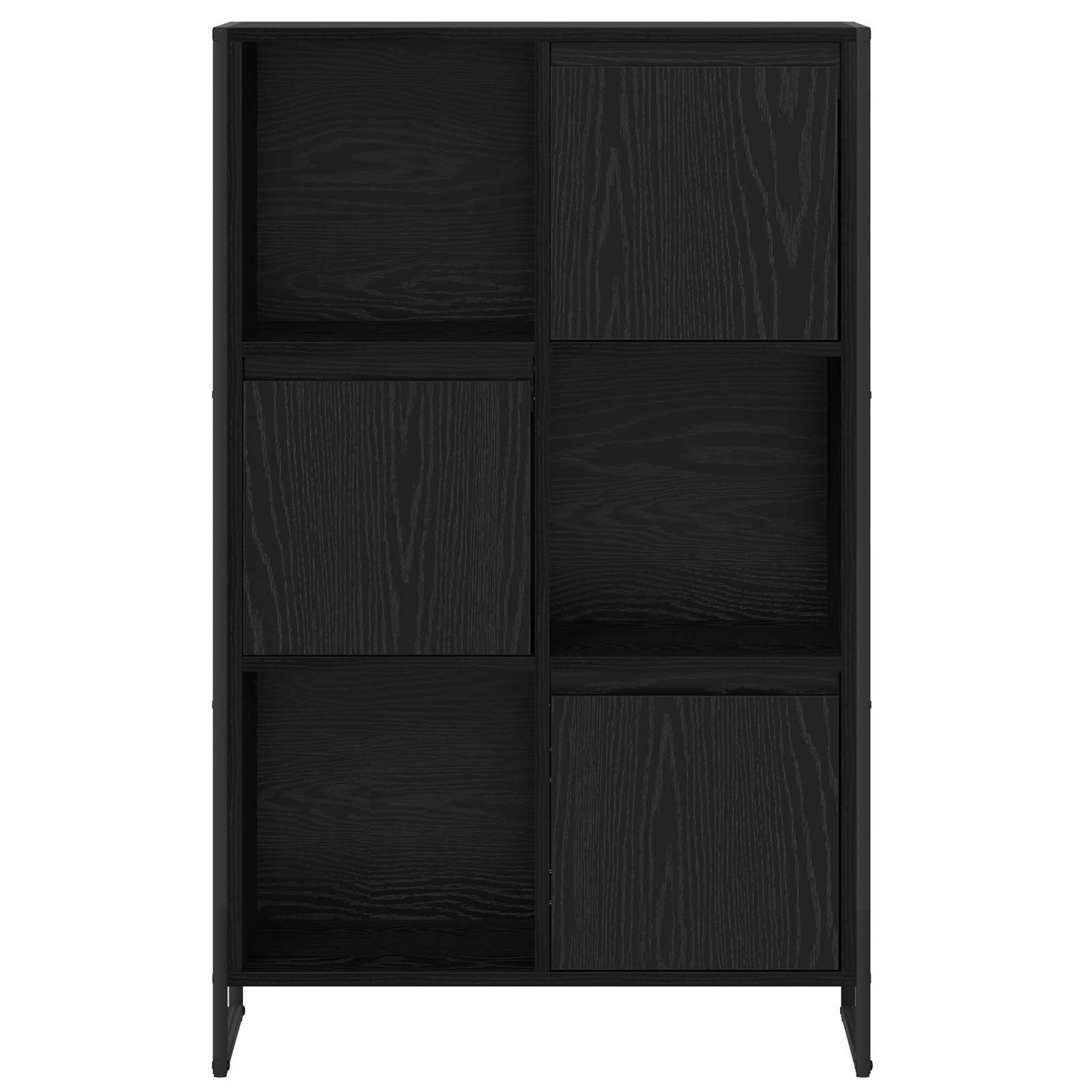 vidaXL Boekenkast Zwart Eiken 68 x 30 x 108.5 cm Bewerkt hout
