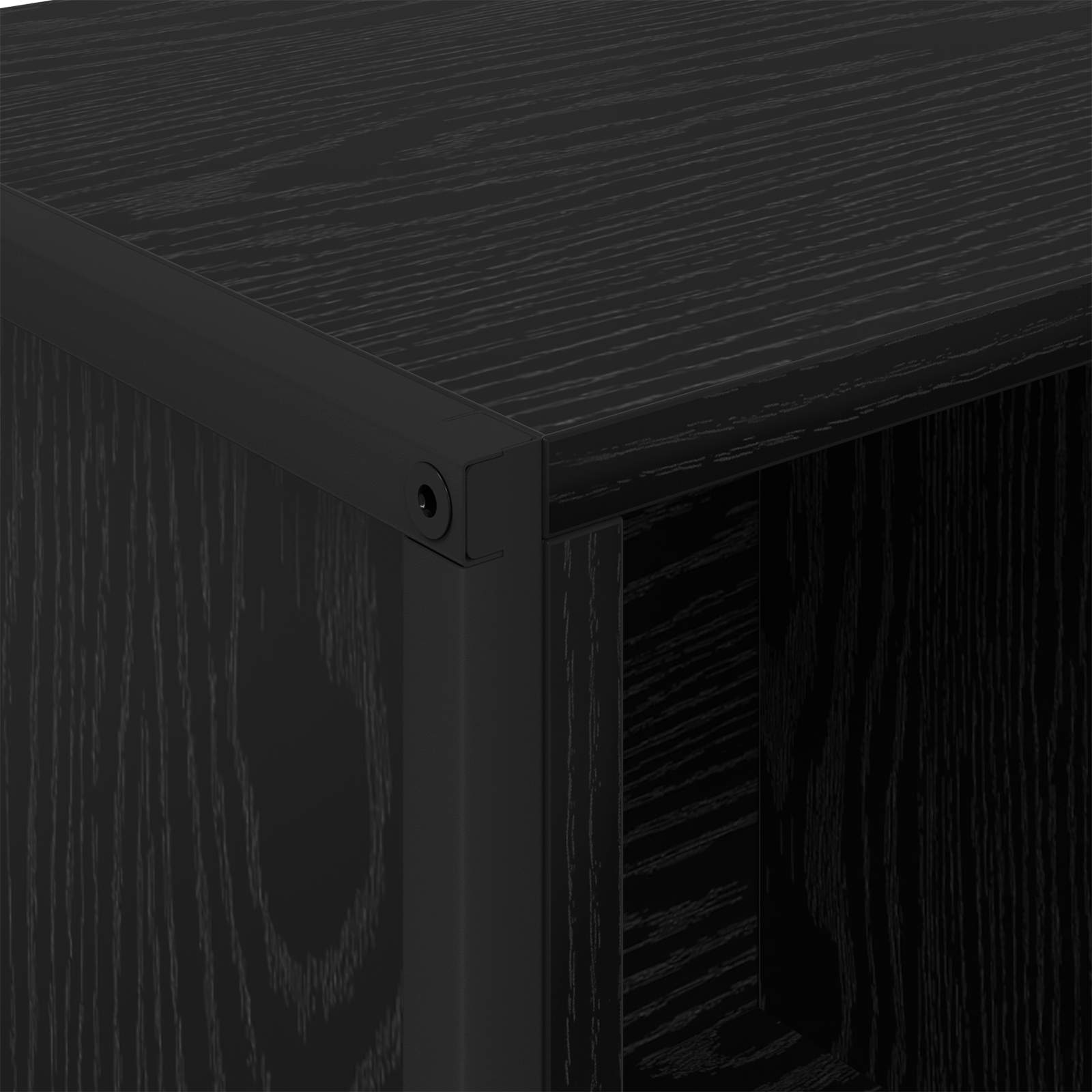 vidaXL Boekenkast Zwart Eiken 68 x 30 x 108.5 cm Bewerkt hout