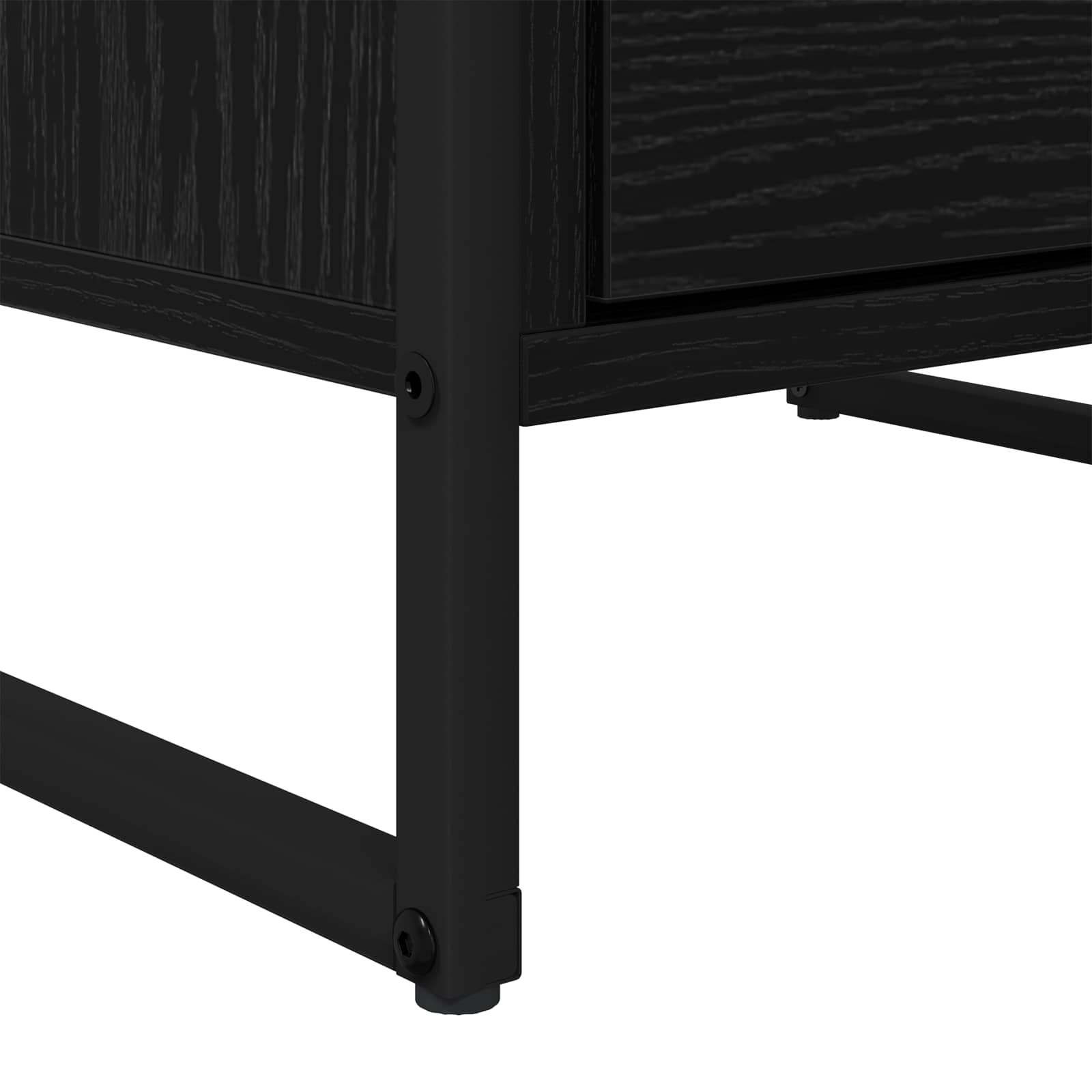 vidaXL Dressoir met lade Zwart Eiken 42 x 36 x 75.5 cm Bewerkt hout