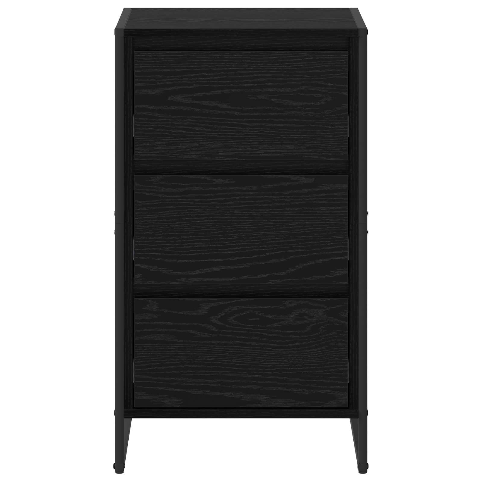 vidaXL Dressoir met lade Zwart Eiken 42 x 36 x 75.5 cm Bewerkt hout