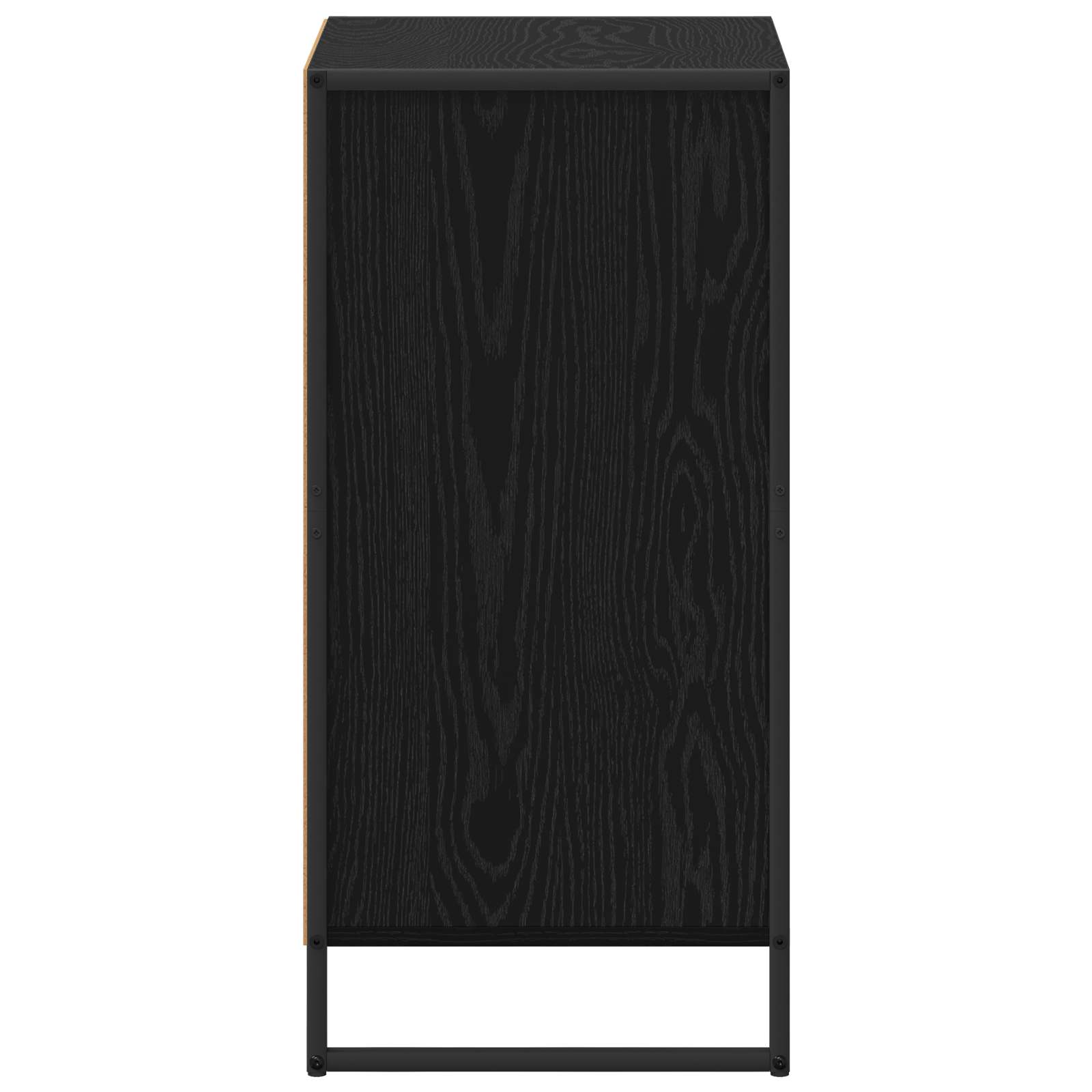vidaXL Dressoir met lade Zwart Eiken 42 x 36 x 75.5 cm Bewerkt hout