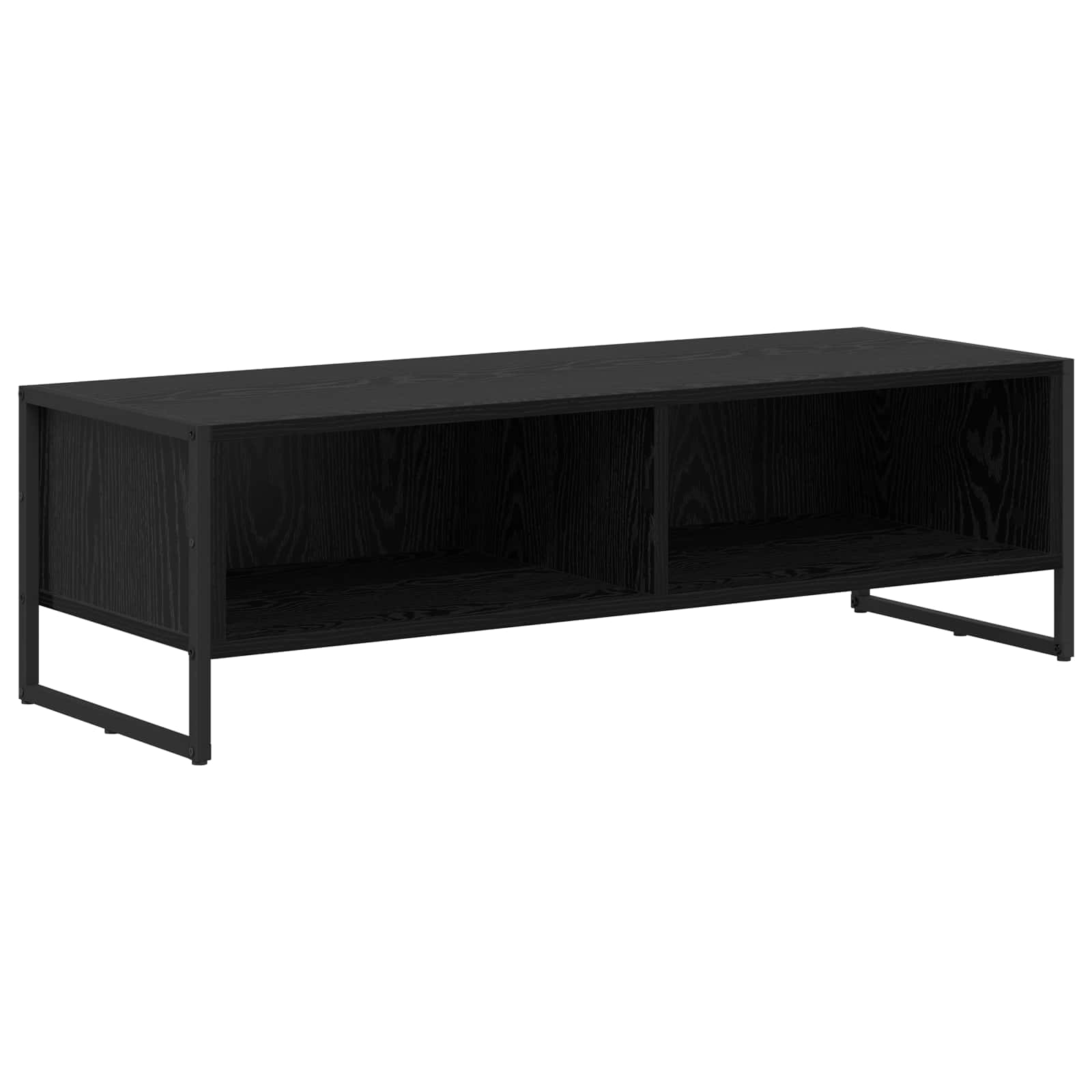 vidaXL TV-kast Zwart Eiken 100 x 36.5 x 30.5 cm Bewerkt hout