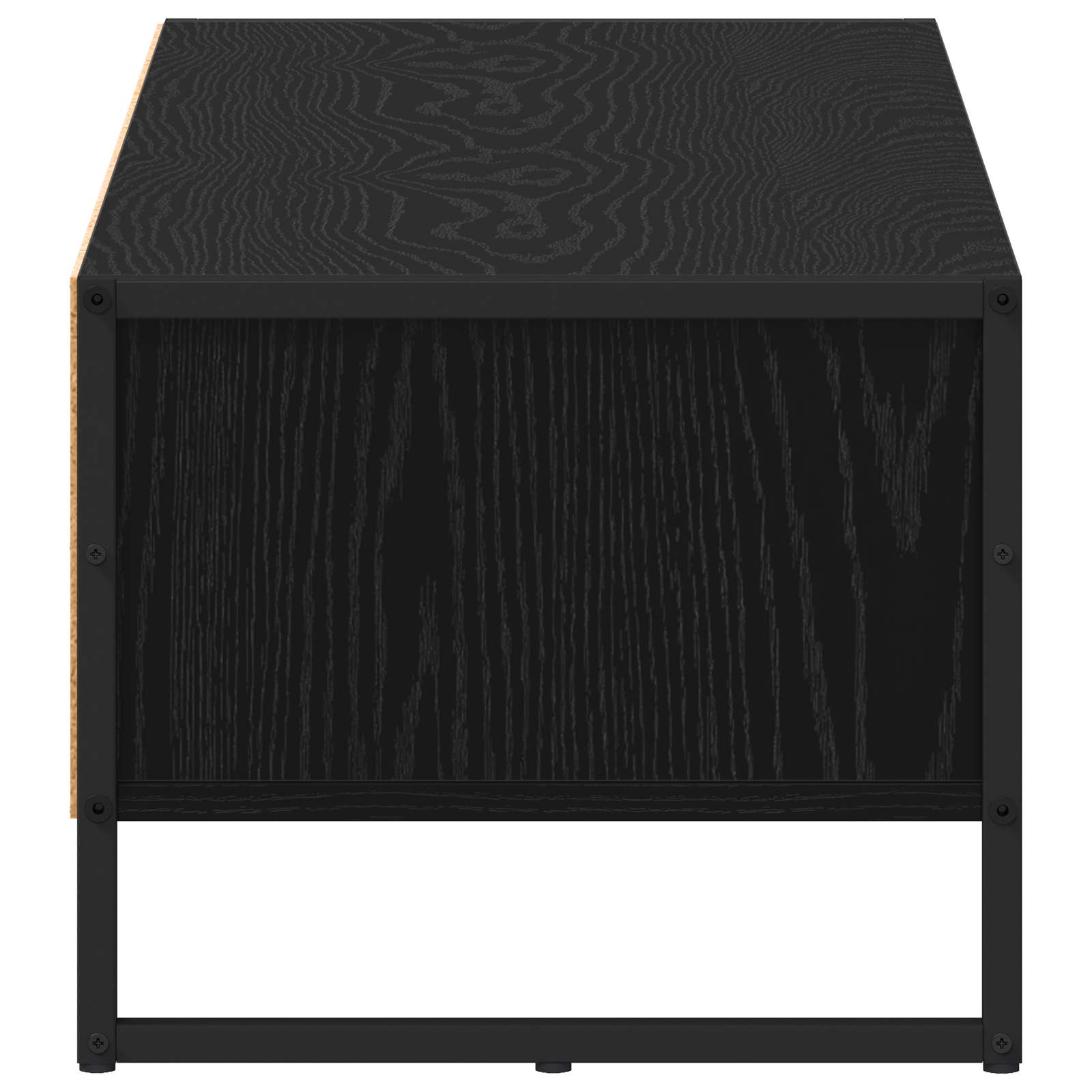 vidaXL TV-kast Zwart Eiken 100 x 36.5 x 30.5 cm Bewerkt hout
