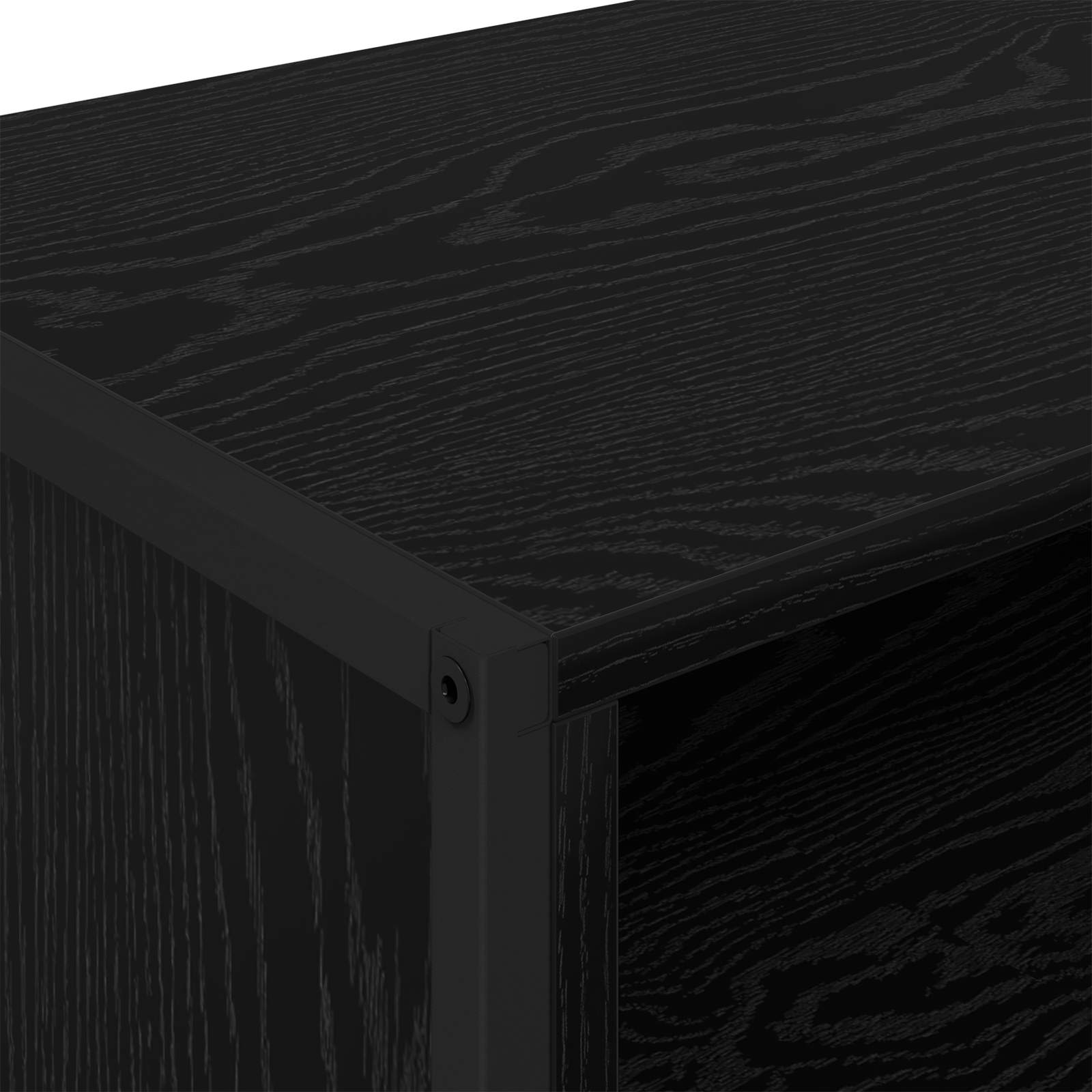 vidaXL TV-kast Zwart Eiken 100 x 36.5 x 30.5 cm Bewerkt hout