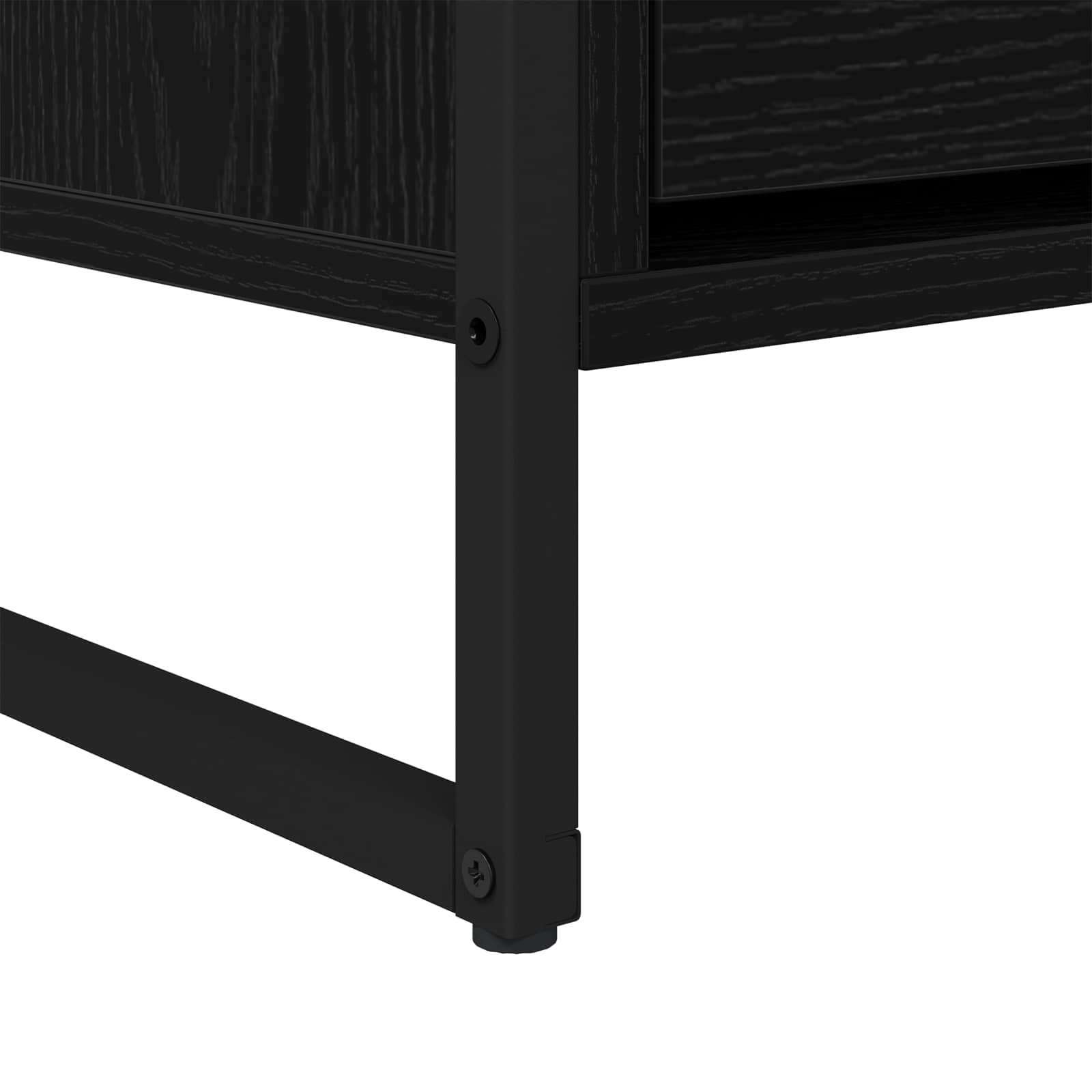 vidaXL TV-kast met lade Zwart Eiken 100 x 36 x 49,5 cm Bewerkt hout