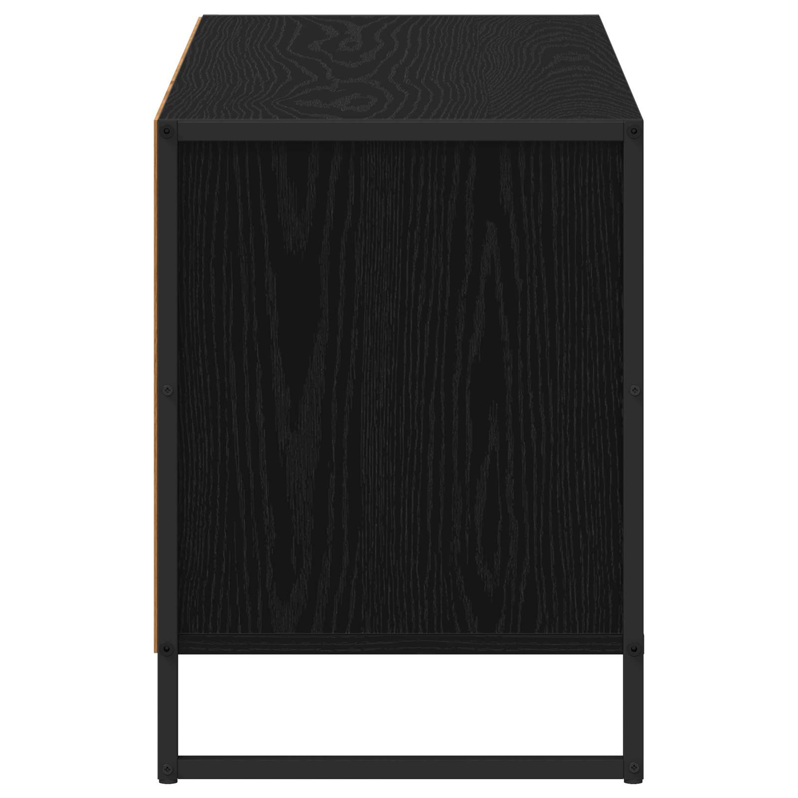 vidaXL TV-kast met lade Zwart Eiken 100 x 36 x 49,5 cm Bewerkt hout
