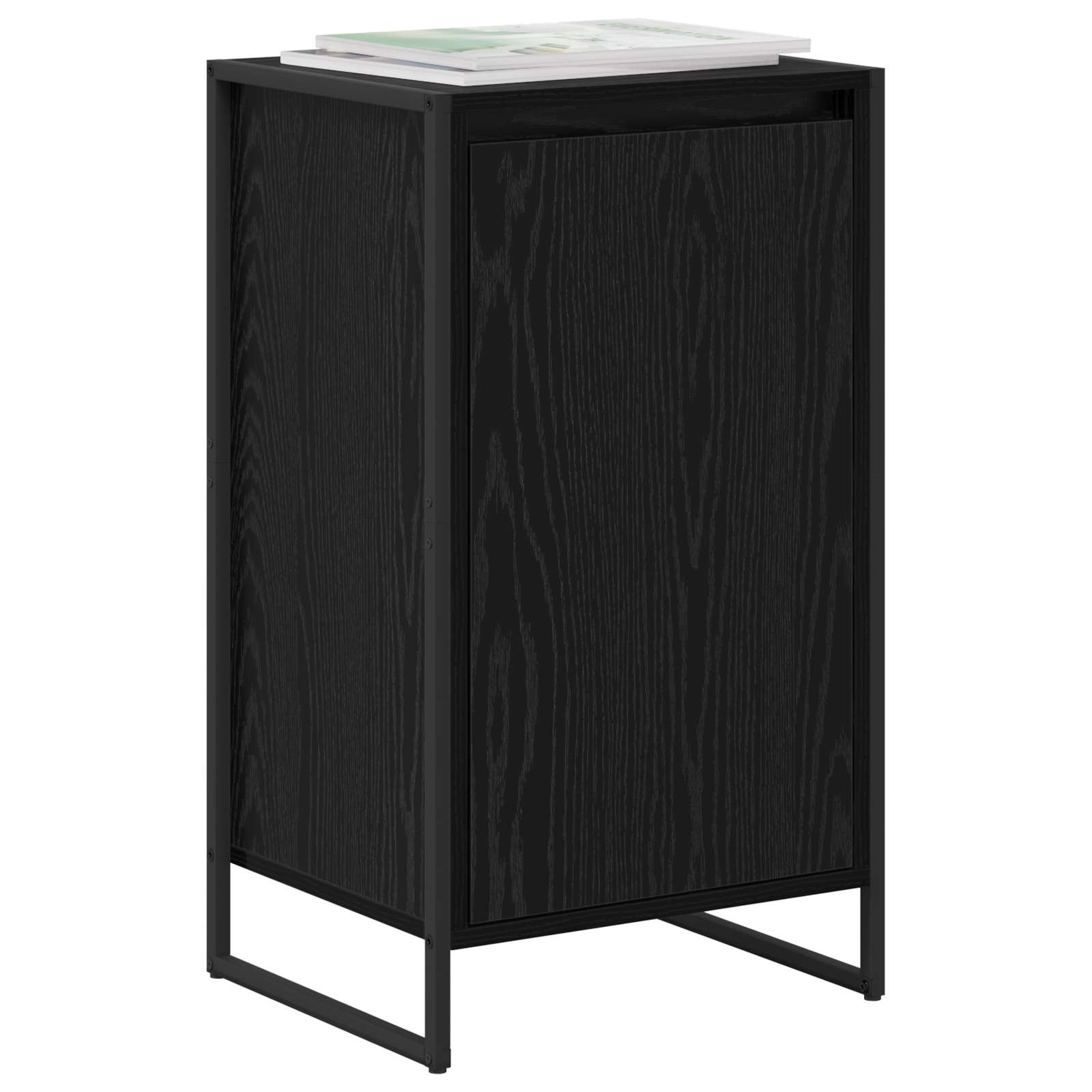 vidaXL Dressoir Zwart Eiken 43 x 36 x 75,5 cm Bewerkt hout