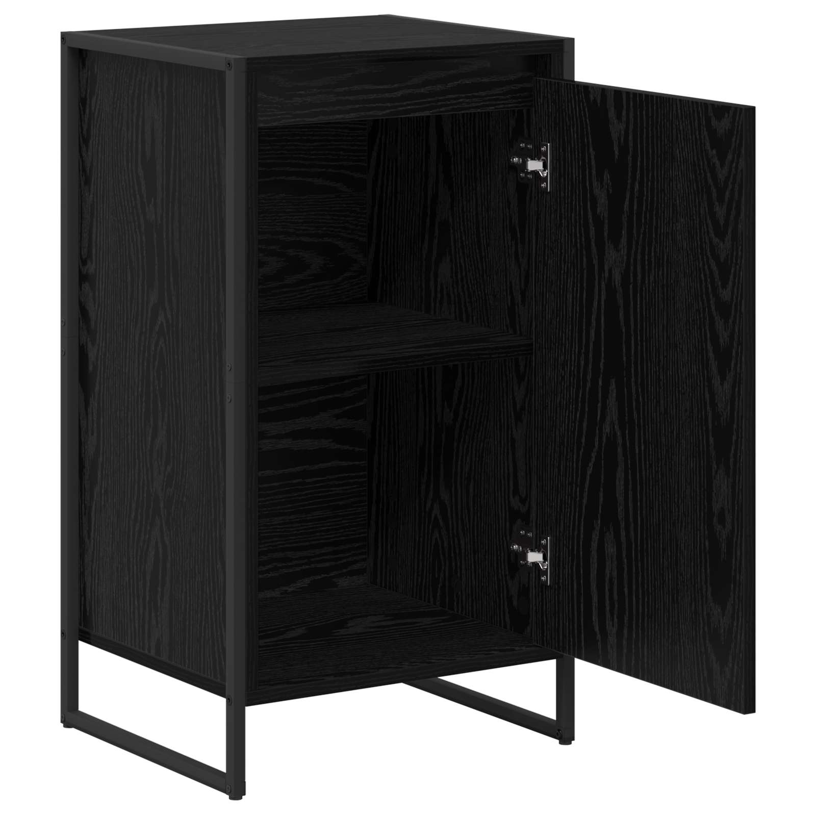 vidaXL Dressoir Zwart Eiken 43 x 36 x 75,5 cm Bewerkt hout