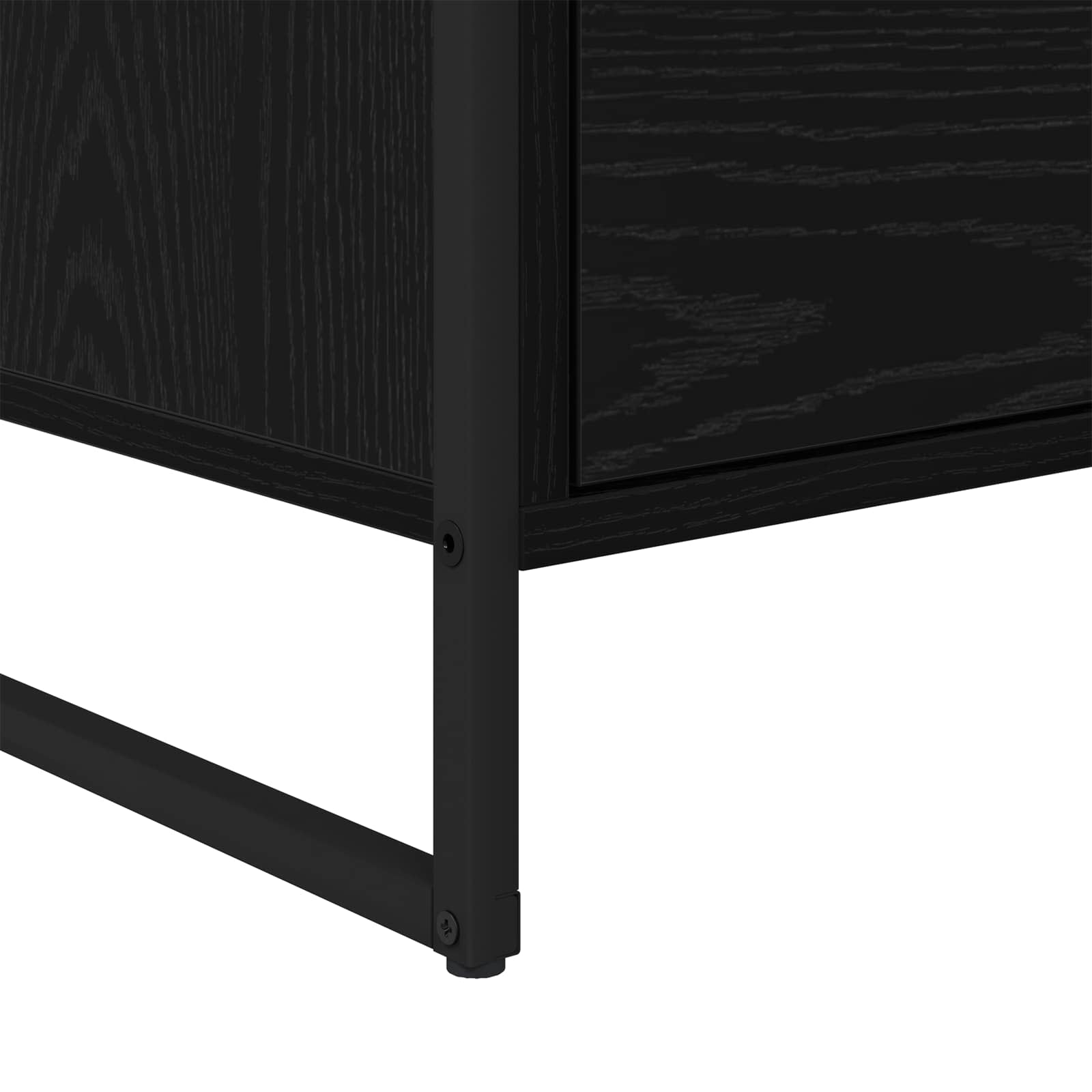 vidaXL Dressoir met lade Zwart Eiken 79 x 36 x 75.5 cm Bewerkt hout