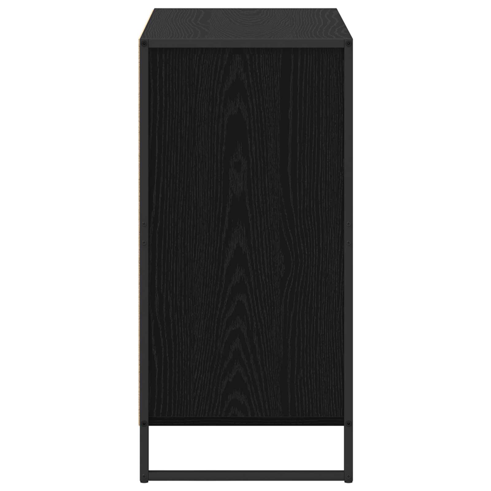 vidaXL Dressoir met lade Zwart Eiken 79 x 36 x 75.5 cm Bewerkt hout