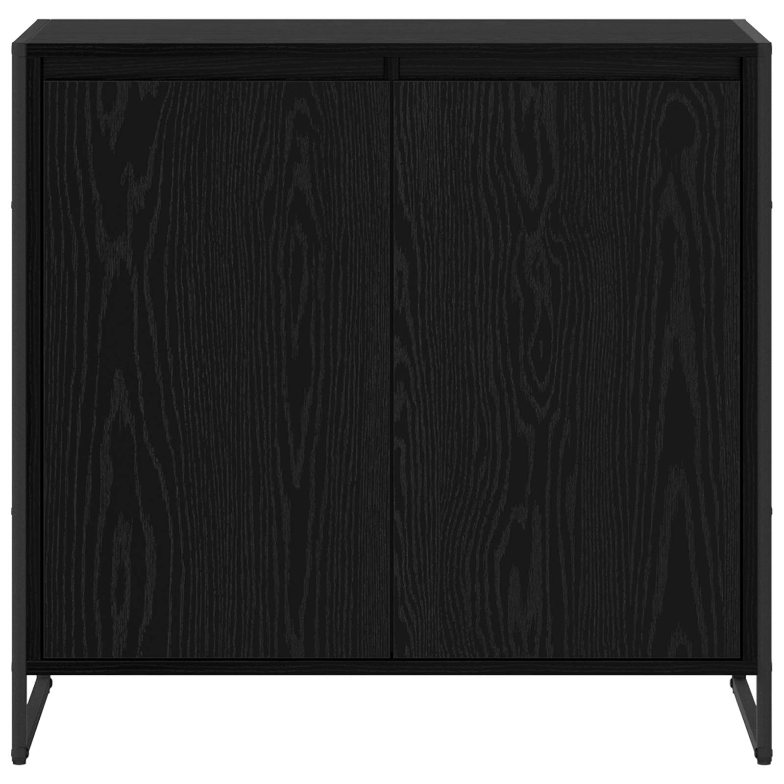 vidaXL Bijzetkast Zwart Eiken 79 x 36 x 75 cm Bewerkt hout