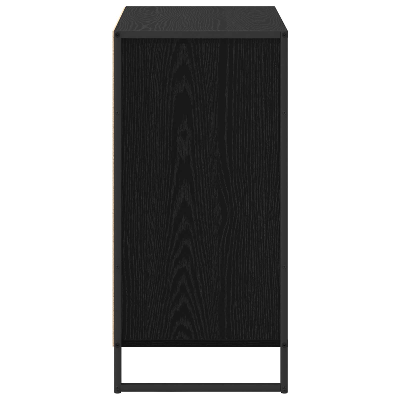 vidaXL Bijzetkast Zwart Eiken 79 x 36 x 75 cm Bewerkt hout
