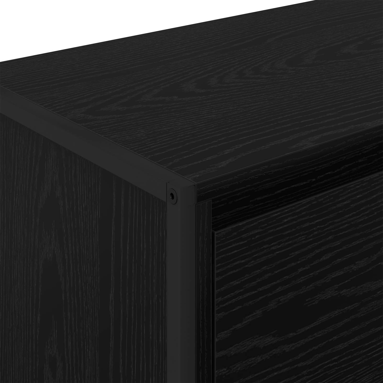 vidaXL Bijzetkast Zwart Eiken 79 x 36 x 75 cm Bewerkt hout