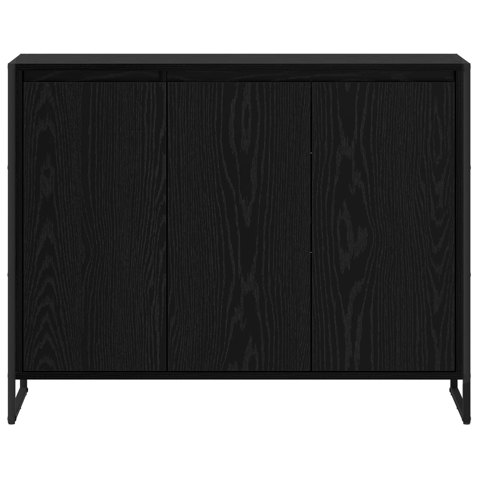 vidaXL Bijzetkast Zwart Eiken 96,5 x 30 x 75 cm Bewerkt hout