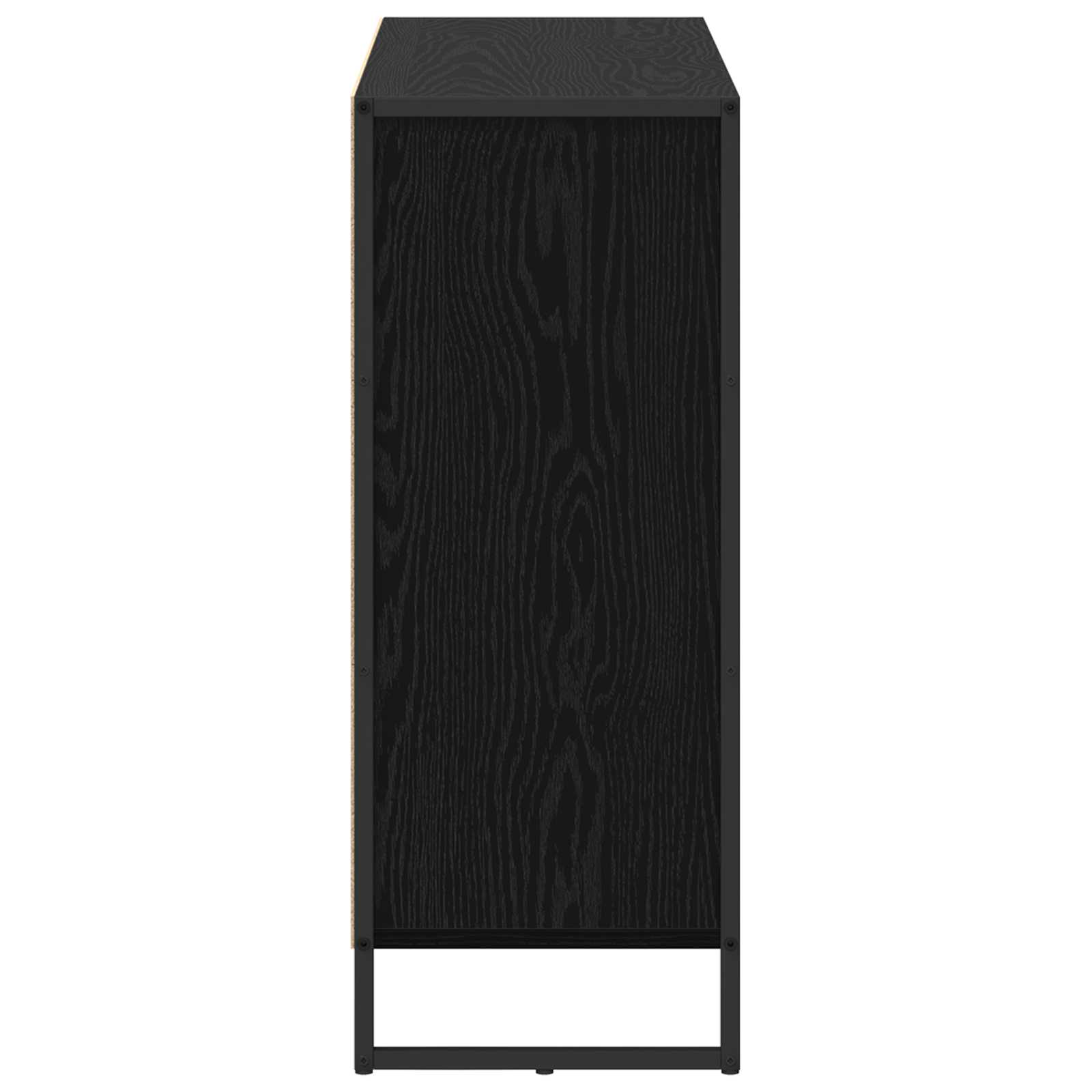vidaXL Bijzetkast Zwart Eiken 96,5 x 30 x 75 cm Bewerkt hout