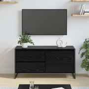 vidaXL TV-kast met lade Zwart Eiken 100 x 36 x 49.5 cm Bewerkt hout