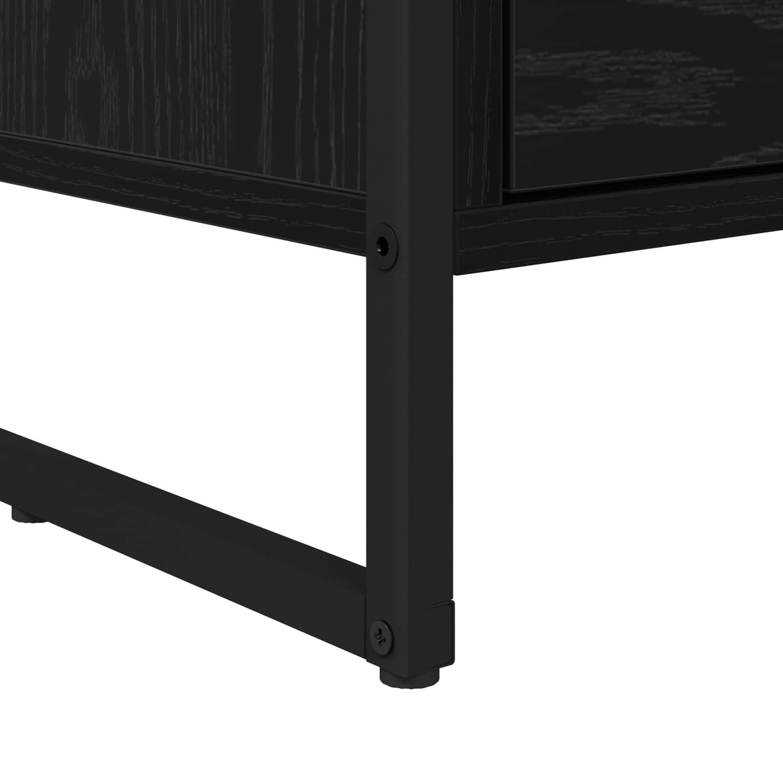 vidaXL TV-kast met lade Zwart Eiken 100 x 36 x 49.5 cm Bewerkt hout