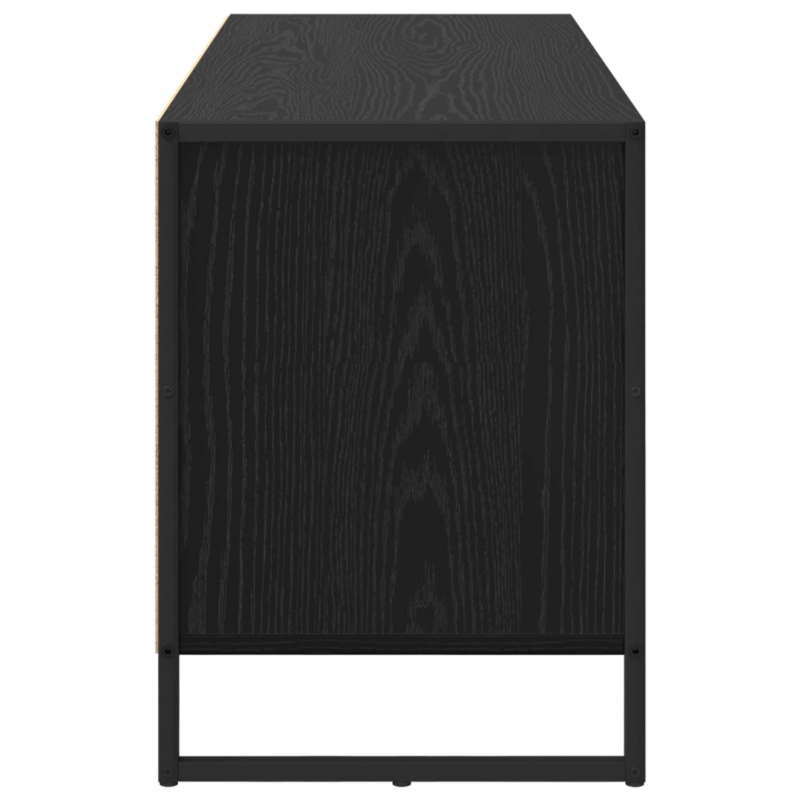 vidaXL TV-kast met lade Zwart Eiken 100 x 36 x 49.5 cm Bewerkt hout