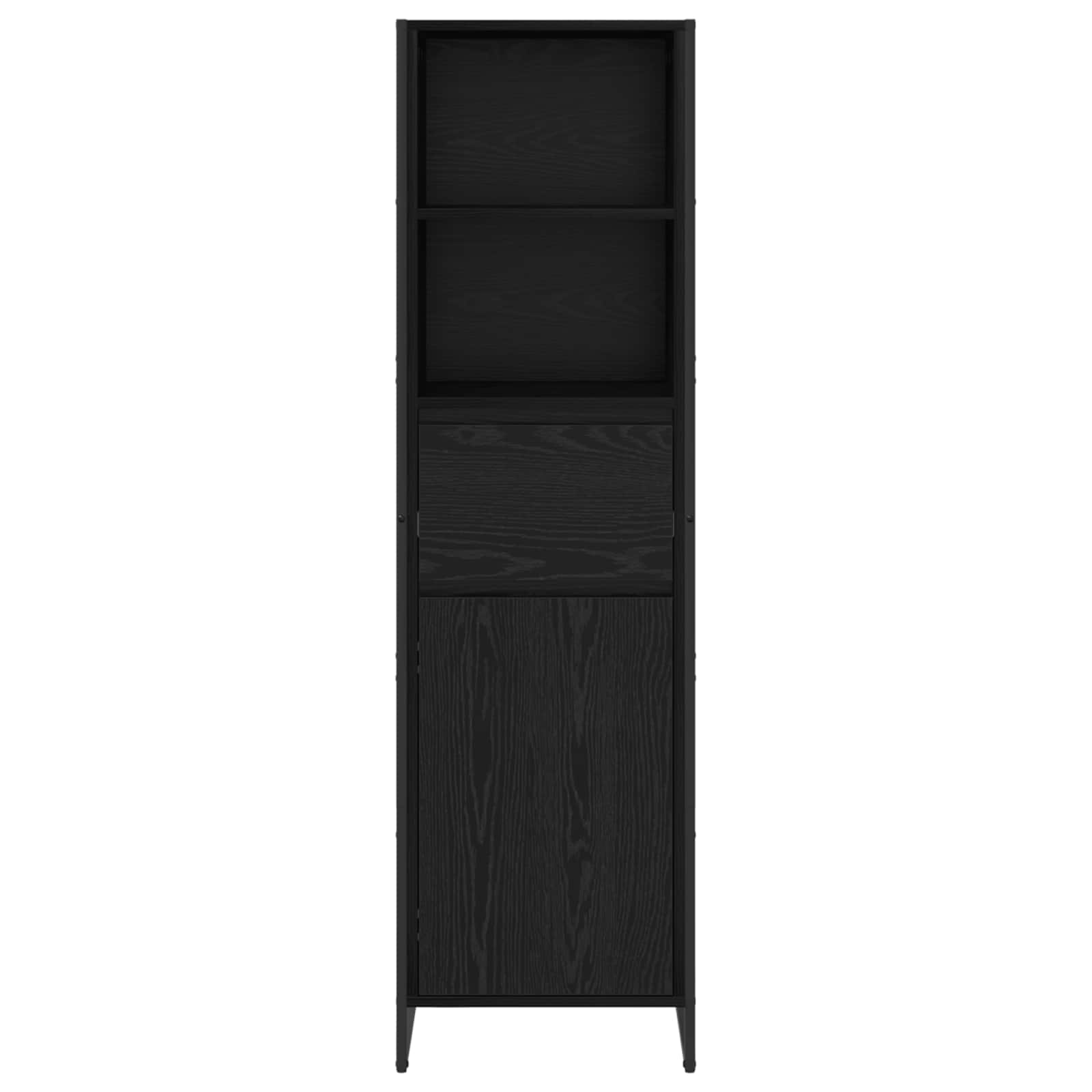 vidaXL Boekenkast met lade Zwart Eiken 43 x 36 x 150.5 cm Bewerkt hout