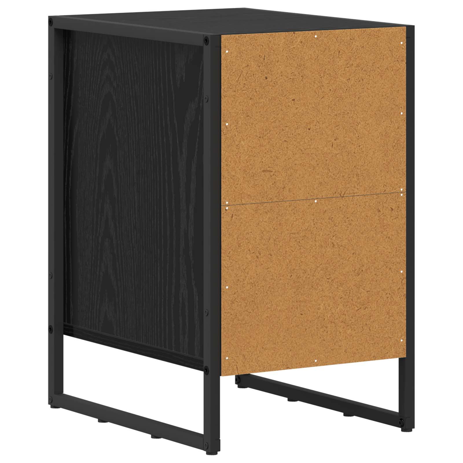 vidaXL Nachtkastje Zwart Eiken 39.5 x 30 x 50 cm Bewerkt hout