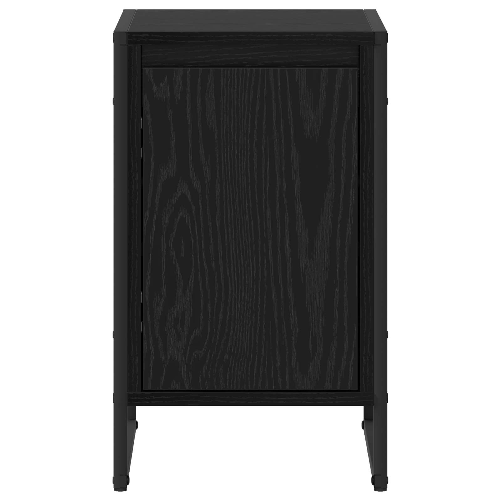 vidaXL Nachtkastje Zwart Eiken 39,5 x 30 x 50 cm Bewerkt hout