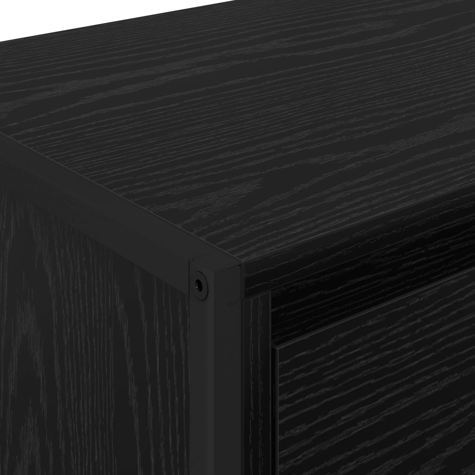 vidaXL Nachtkastje Zwart Eiken 39,5 x 30 x 50 cm Bewerkt hout