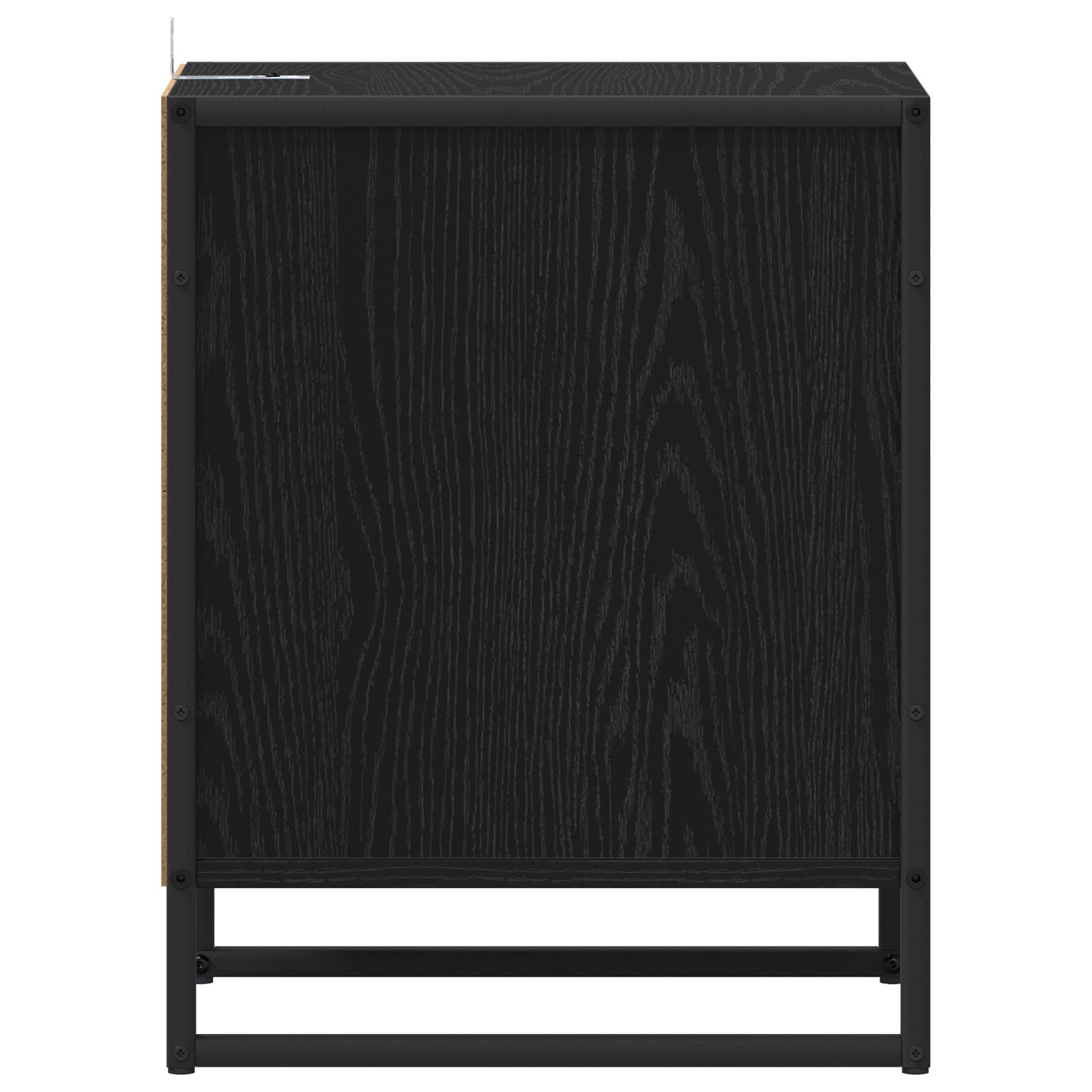 vidaXL Nachtkastje met lade Zwart Eiken 39,5 x 30 x 50 cm Bewerkt hout