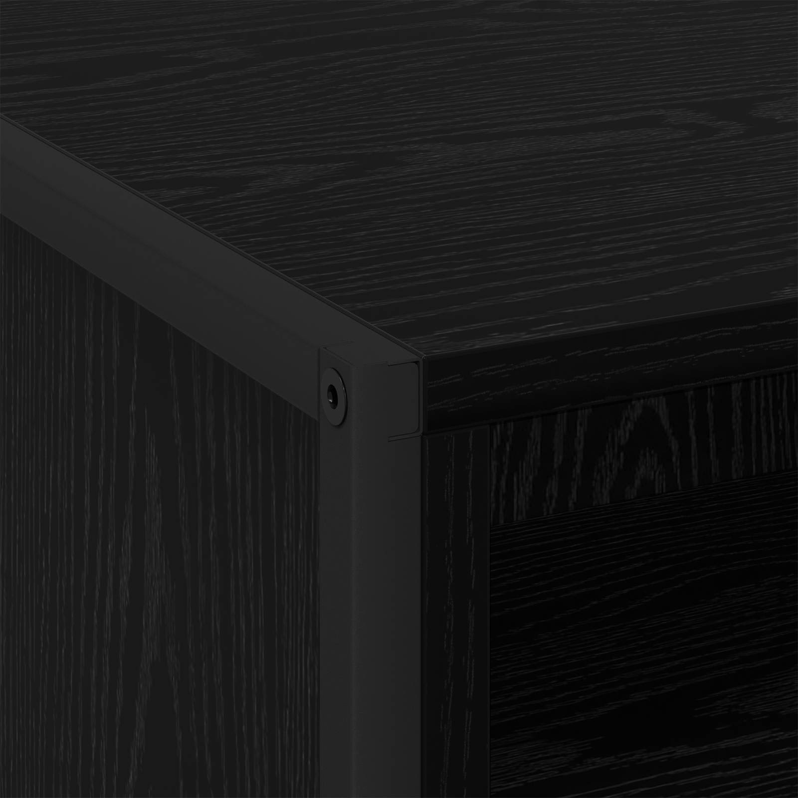 vidaXL Nachtkastje met lade Zwart Eiken 50 x 39,5 x 50 cm Bewerkt hout