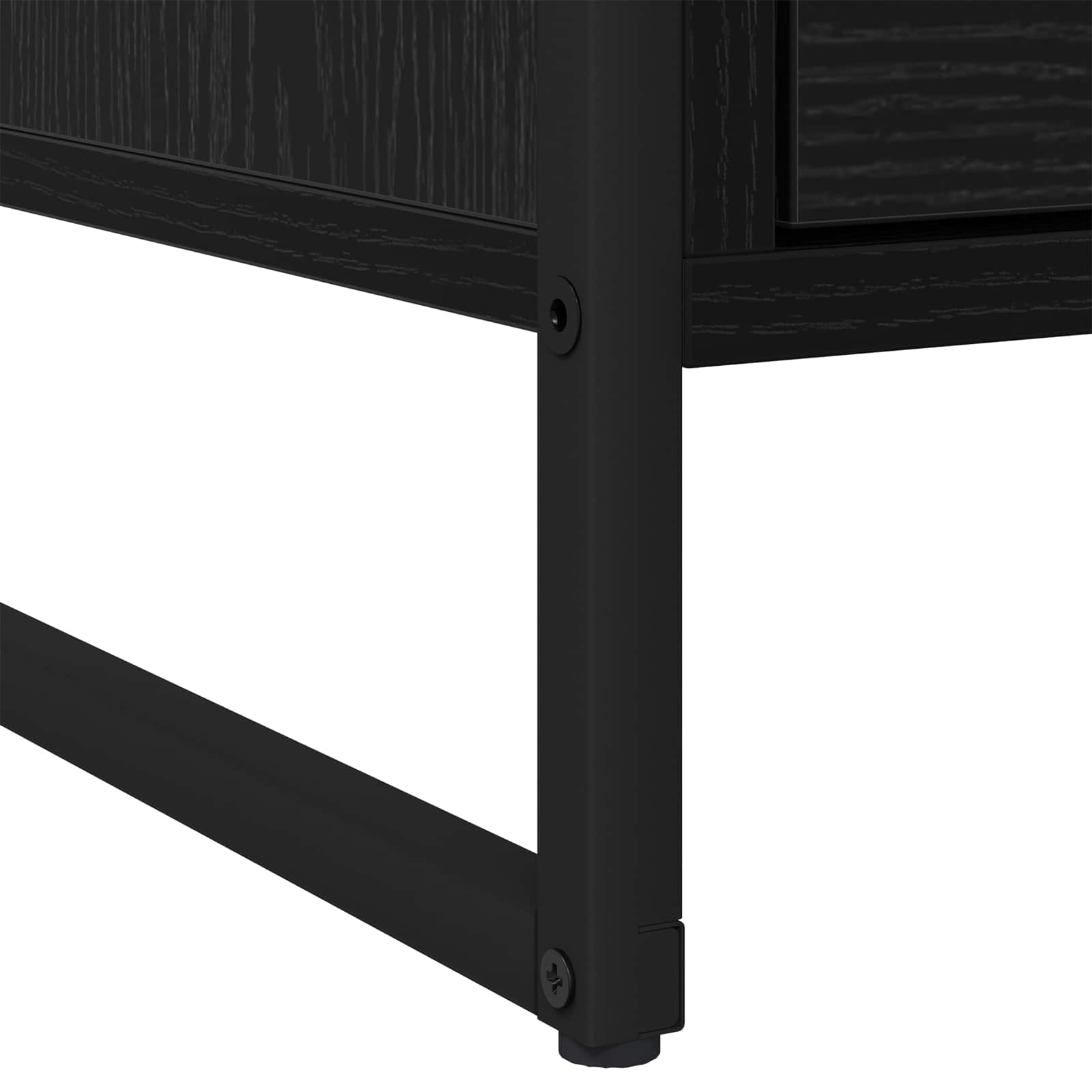 vidaXL Nachtkastje met lade Zwart Eiken 50 x 39,5 x 50 cm Bewerkt hout