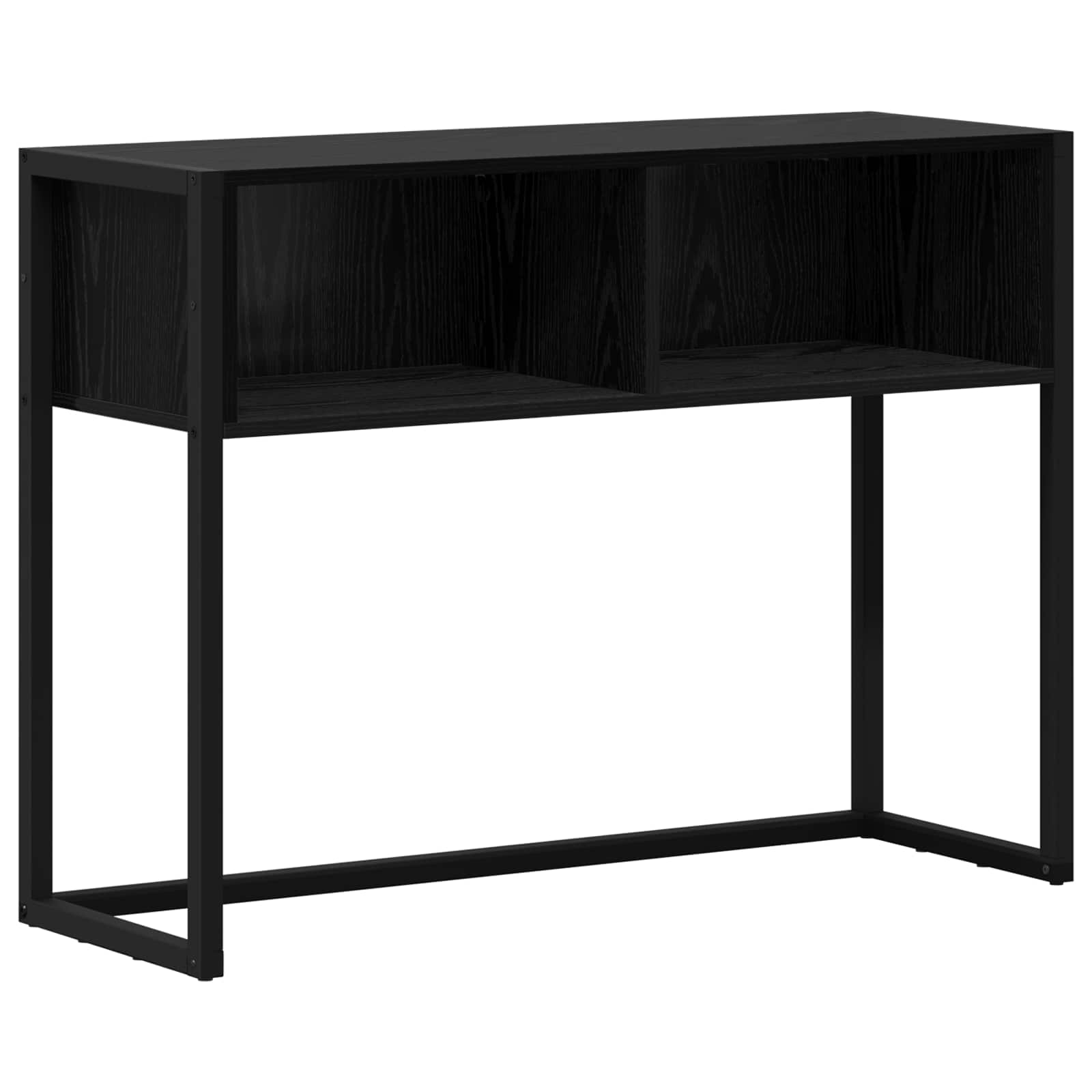 vidaXL Bijzettafel Zwart Eiken 100 x 36 x 75 cm Bewerkt hout