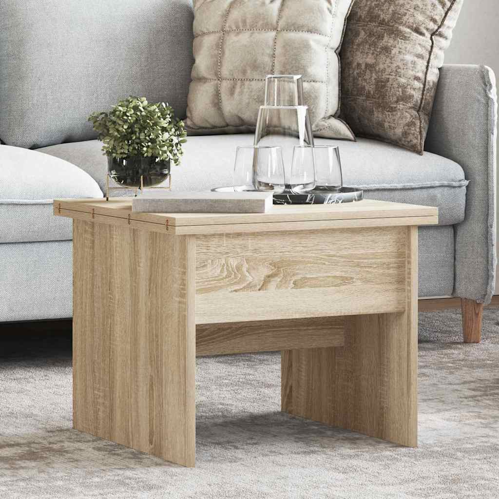 vidaXL Salontafel Wit 55 x 54,5 x 45 cm Bewerkt hout