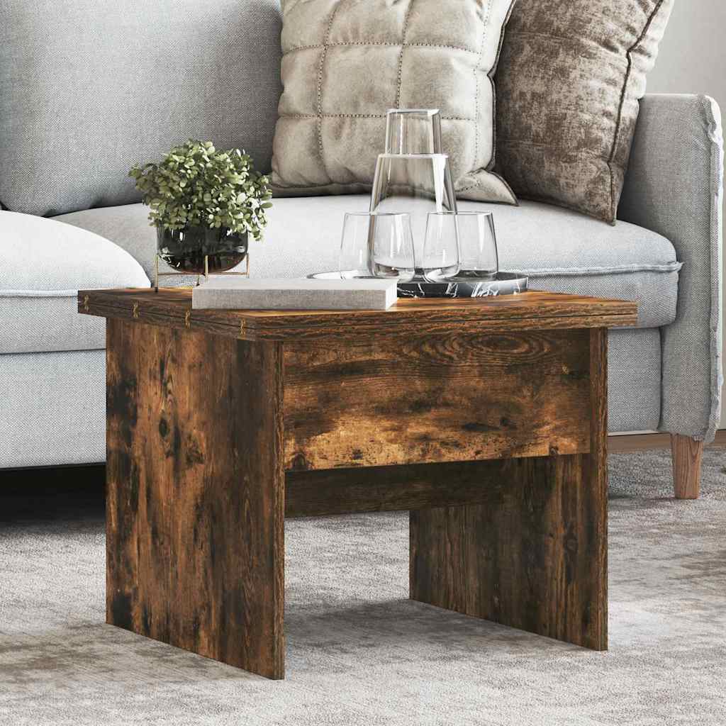vidaXL Salontafel Wit 55 x 54,5 x 45 cm Bewerkt hout