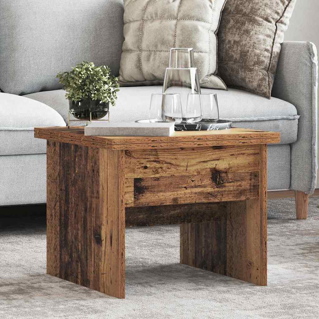 vidaXL Salontafel Wit 55 x 54,5 x 45 cm Bewerkt hout