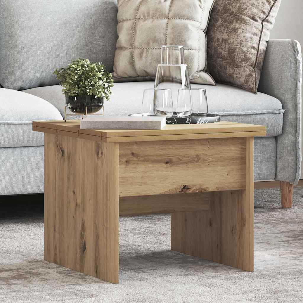 vidaXL Salontafel Wit 55 x 54,5 x 45 cm Bewerkt hout