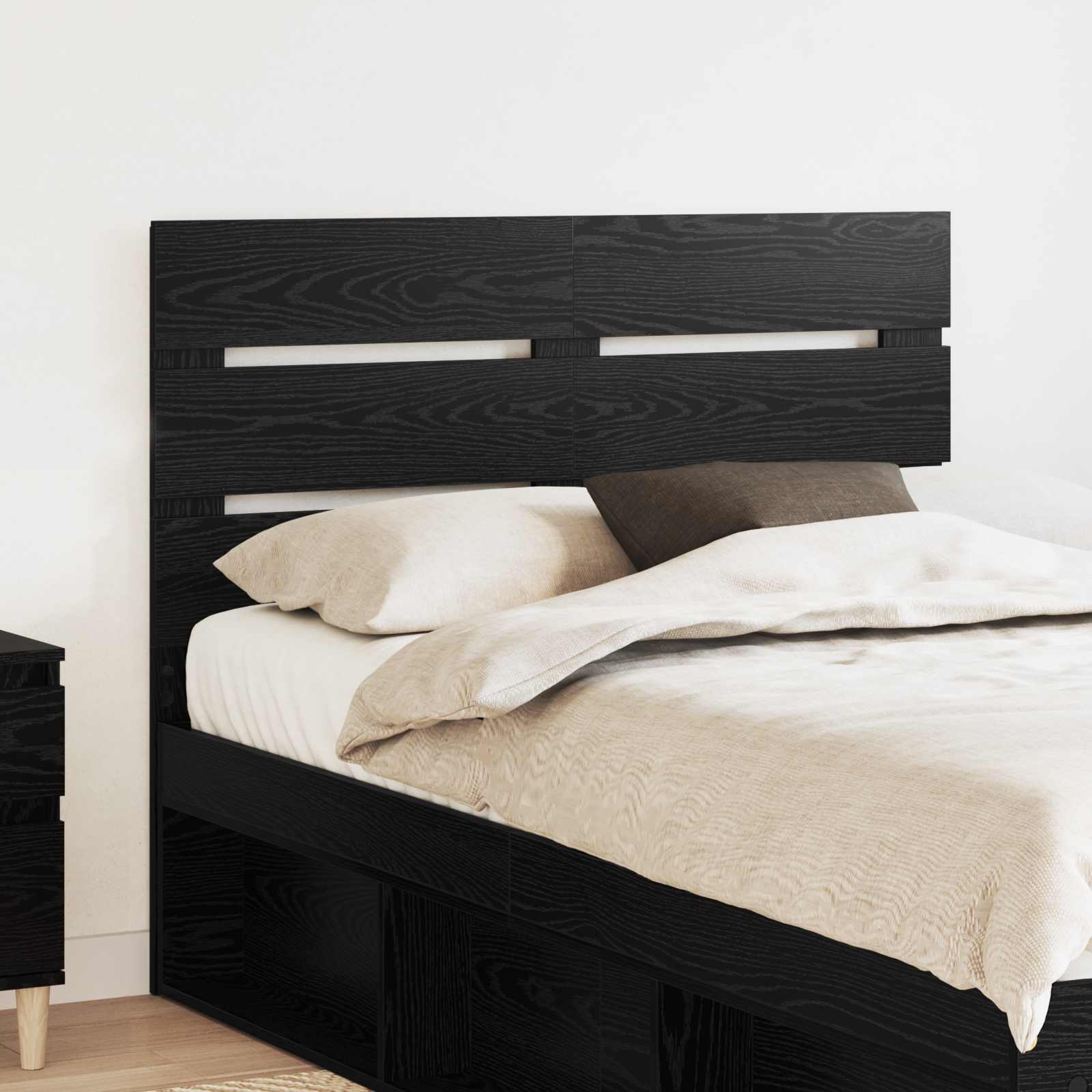 vidaXL Hoofdbord met hoofdeinde Wit 200 cm Bewerkt hout