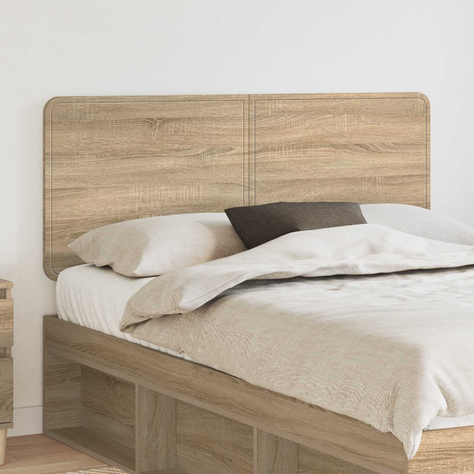 vidaXL Hoofdbord met hoofdeinde Wit 200 cm Bewerkt hout