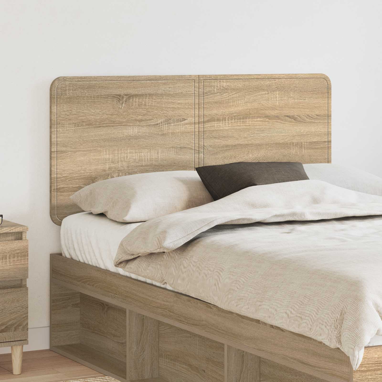 vidaXL Hoofdbord met hoofdeinde Wit 200 cm Bewerkt hout