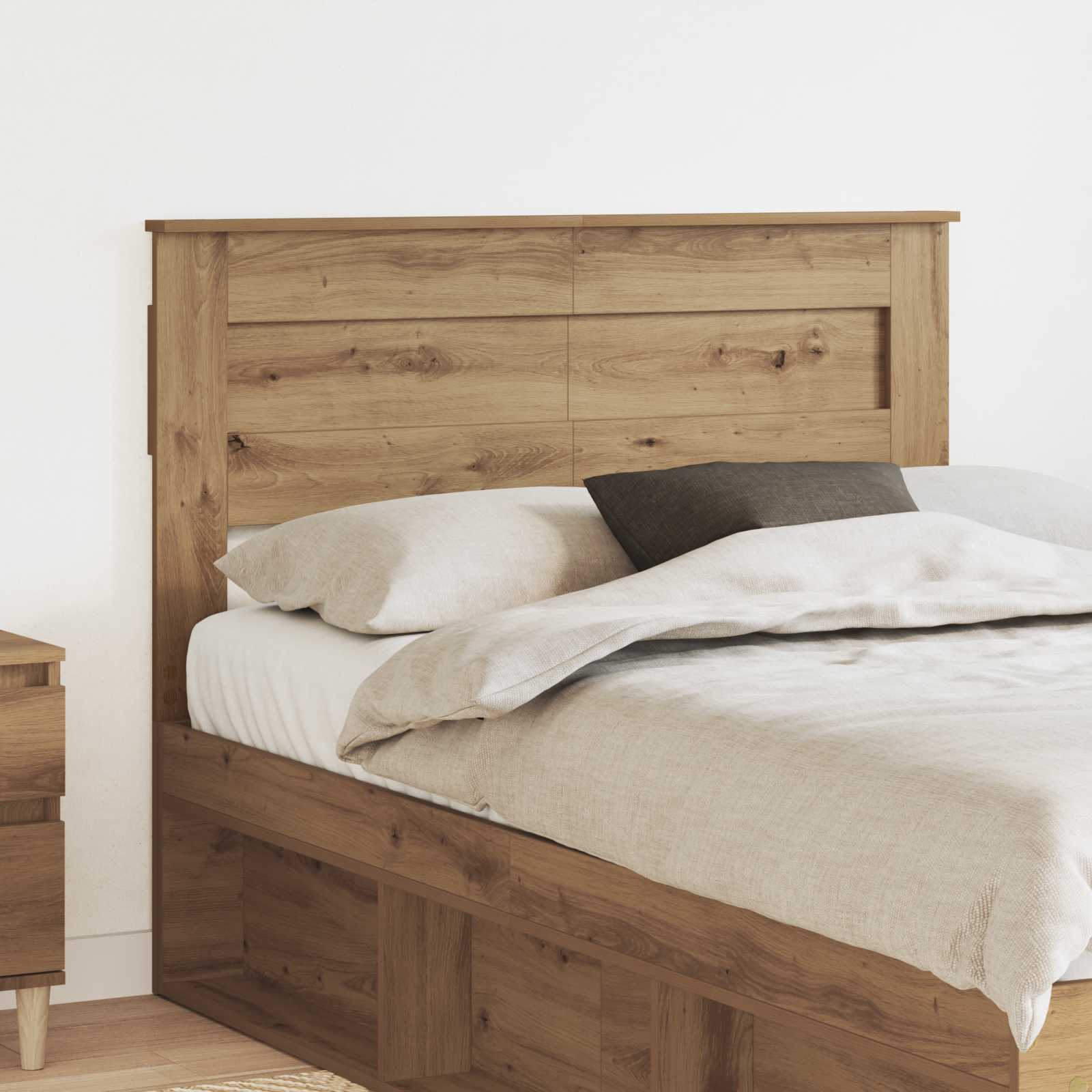 vidaXL Hoofdbord met hoofdeinde Wit 200 cm Bewerkt hout