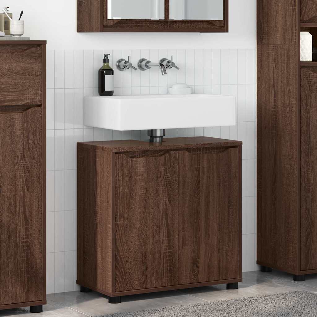 vidaXL Badkamer wastafelkast Wit 60 x 30 x 60 cm Bewerkt hout