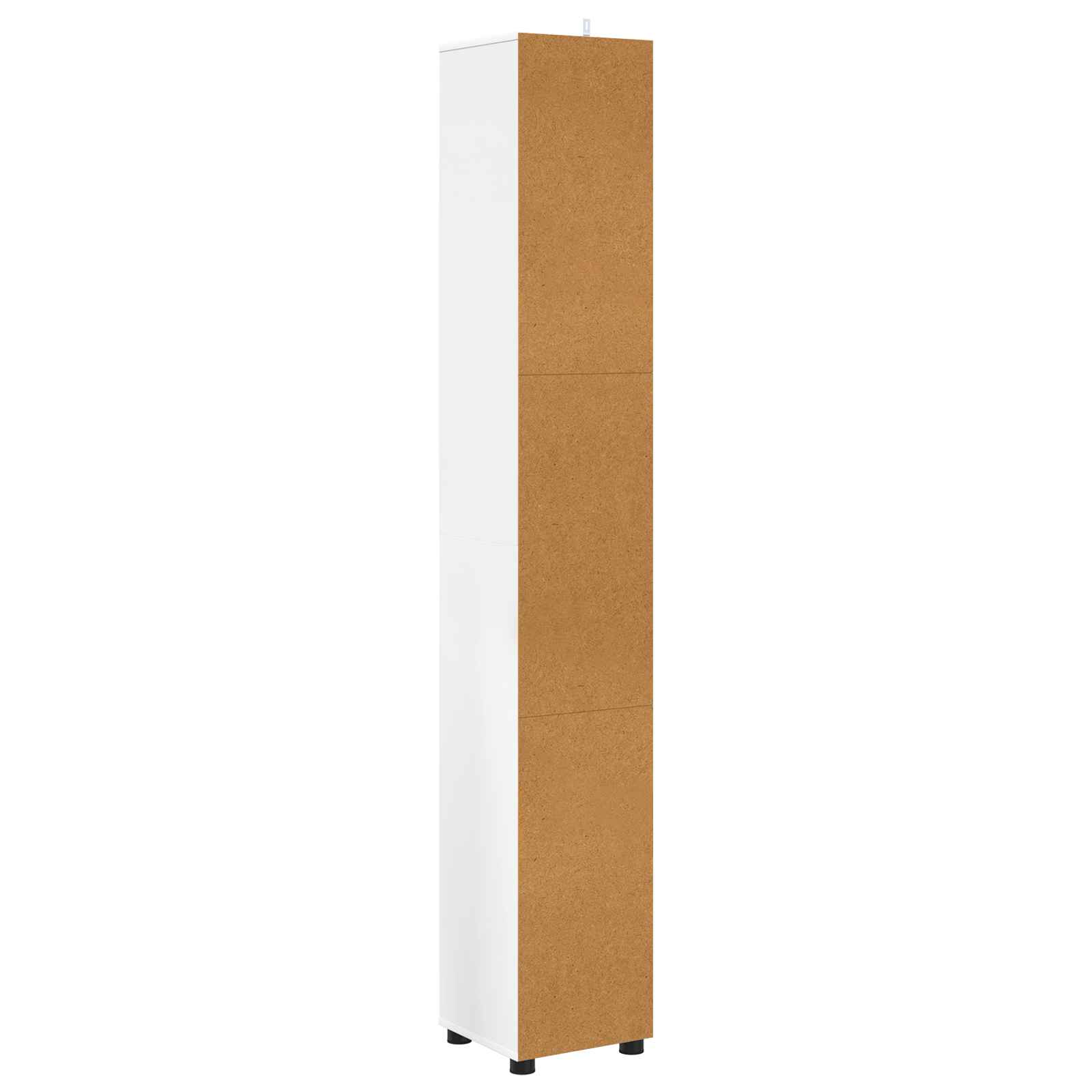 vidaXL Badkamer Kast met plank Wit 30,5 x 30 x 195 cm Bewerkt hout