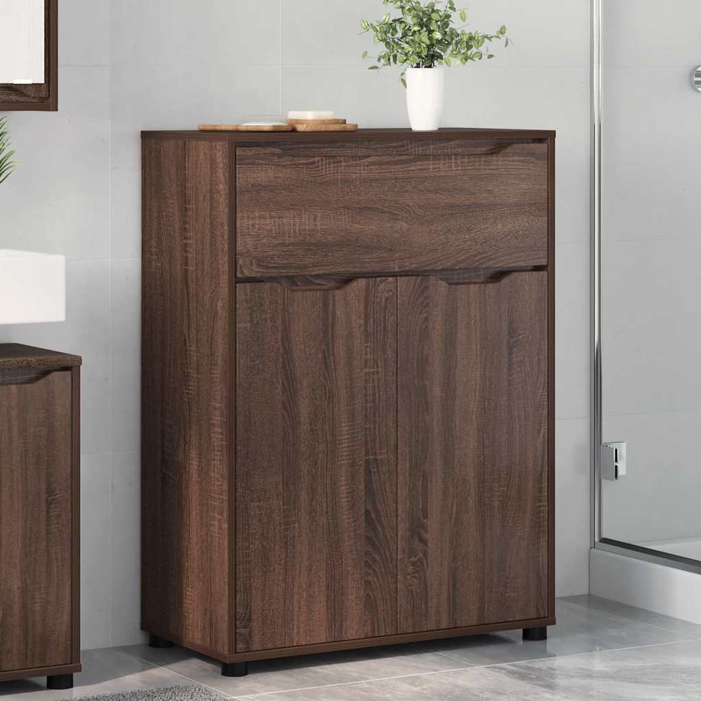 vidaXL Badkamer Kast met lade Wit 72,5 x 36,5 x 100 cm Bewerkt hout