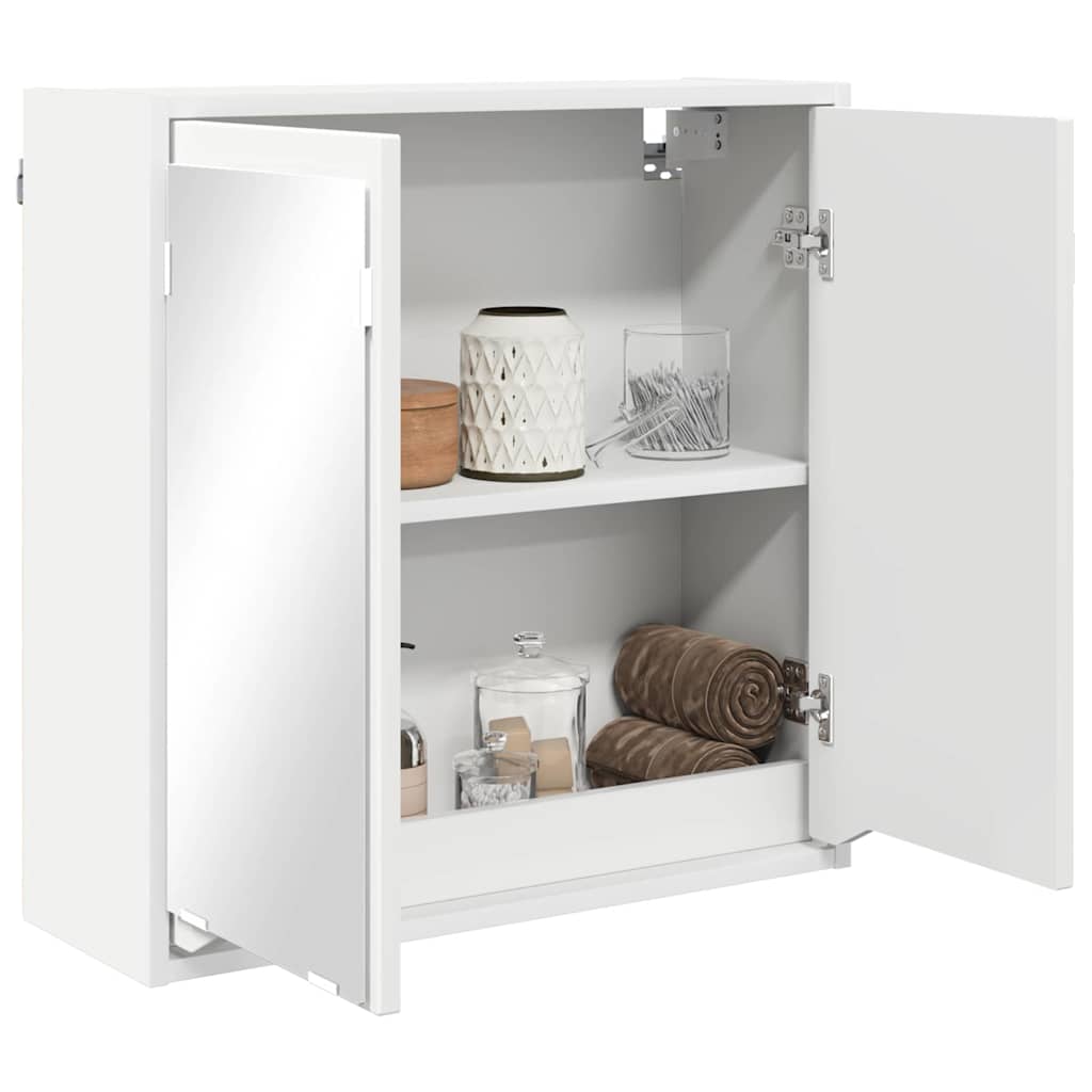 vidaXL Badkamer spiegelkast met plank Wit 60 x 20 x 60 cm Bewerkt hout