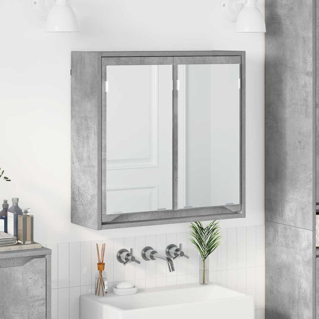 vidaXL Badkamer spiegelkast met plank Wit 60 x 20 x 60 cm Bewerkt hout