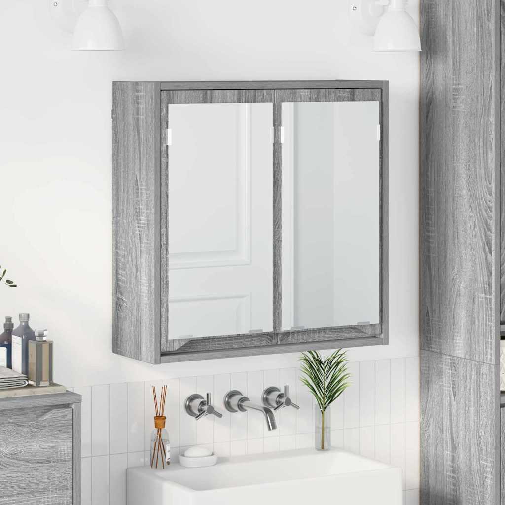 vidaXL Badkamer spiegelkast met plank Wit 60 x 20 x 60 cm Bewerkt hout