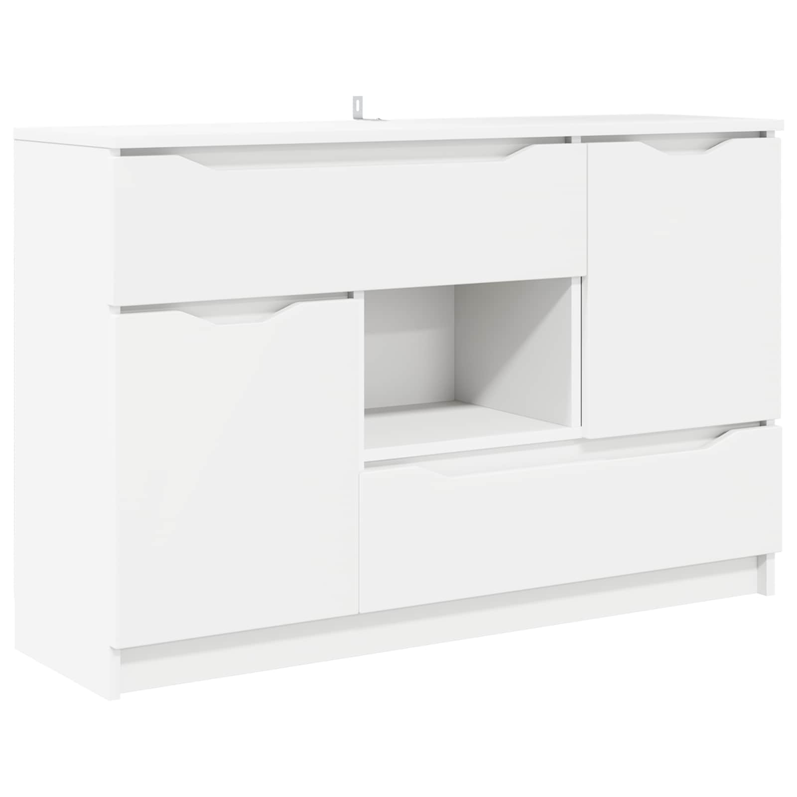 vidaXL Dressoir met lade Wit 100 x 30 x 65,6 Bewerkt hout